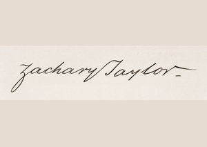 Firma de Zachary Taylor de American School